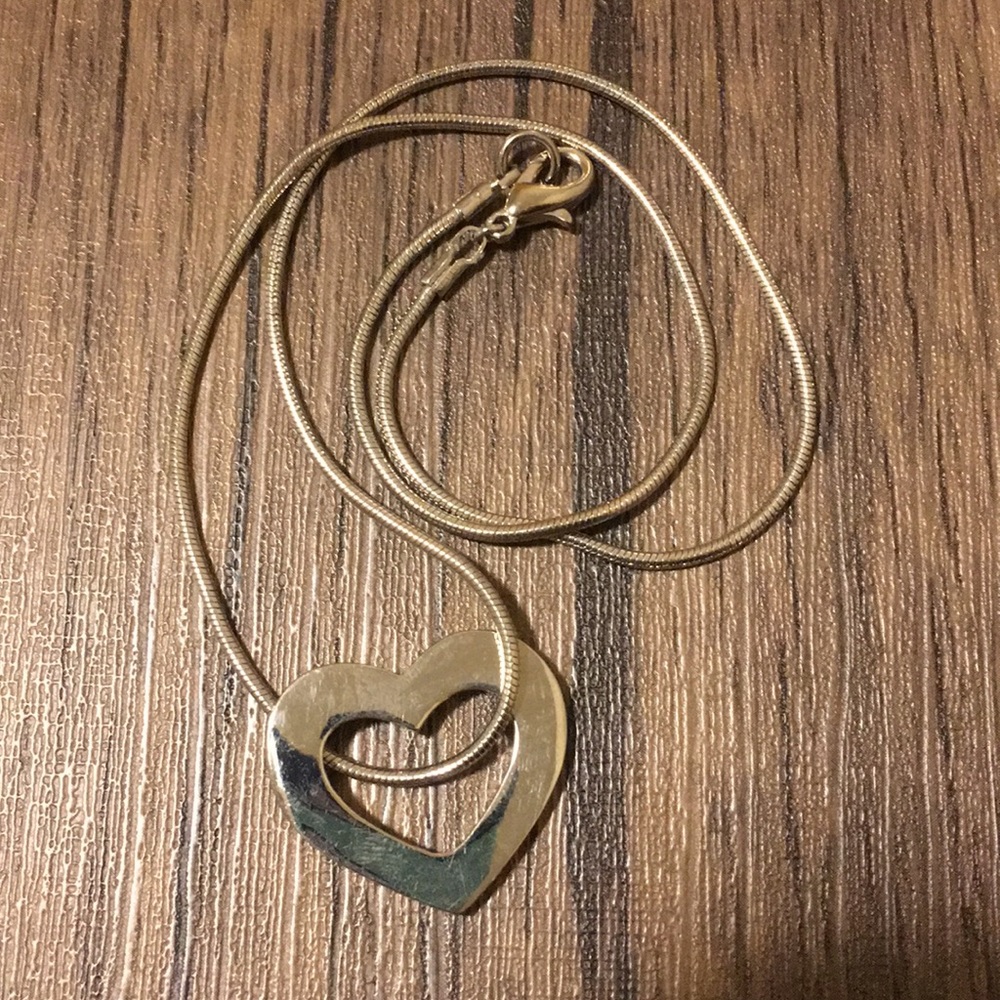 Silver heart necklace